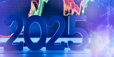 2025 digital finance and economic market trends: future-proof data and stock marketの写真素材