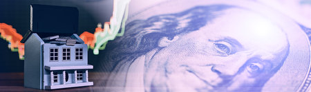 2025 real estate investment and economic finance concept: housing market trends and monetaryの写真素材