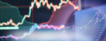 Advanced market visualization: real-time financial charts and stock tradingの写真素材
