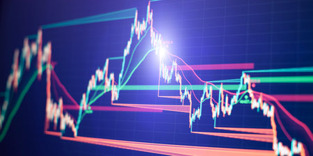 Online trading, Investment, Strategy market plan, and Stock markの写真素材