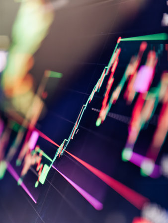 Bullish candlestick chart showing market growth