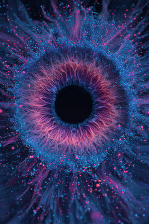 Colorful Cosmic Explosion with Nebula Clouds .Generative AIの素材