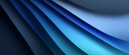 Abstract blue gradient waves background wallpaper .Generative AIの素材