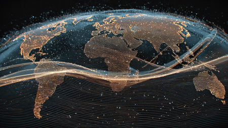 Earth from Space with Global Data Streams.Generative AIの素材