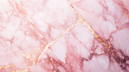 A soft pink marble design, highlighted with rose gold streaks. Generative AIの素材