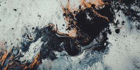 Abstract grunge texture background with distressed ink splatters. Generative AIの素材