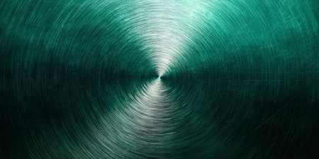 Minimalist luxury brushed metal green gradient with soft radial light. Generative AIの素材
