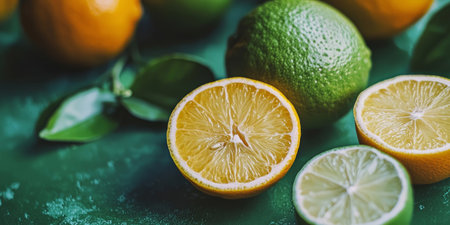 Citrus patterns and bright juicy designs. Generativeの素材