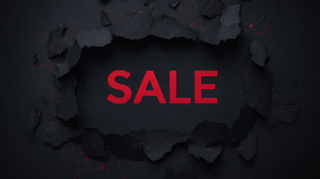 Grunge Torn Paper Posters With Text Sale Background. Generative AIの素材