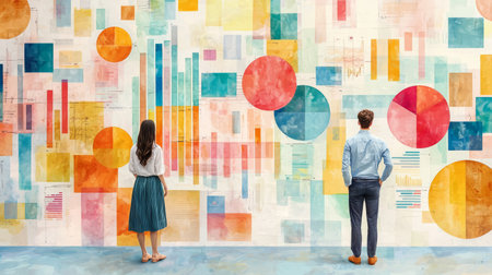 Business Growth and Financial Data Visualization. Generative AIの素材