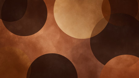 cozy background, overlapping circles and soft lines in warm spicy hues. Generative AIの素材