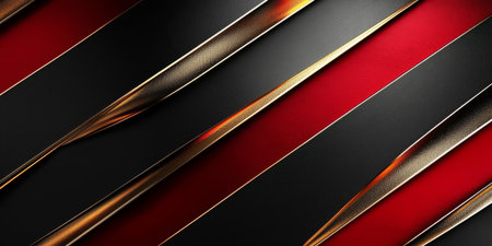 Luxurious Red and Gold Abstract Background Design. Generative AIの素材