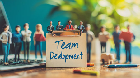 Team Development Strategy and Business Growth showcasing their joint role in building a workforce. Generative AIの素材