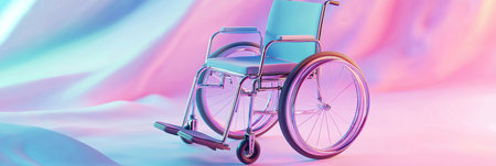 Soft pastel background with wheelchair-accessible symbols. Generative AIの素材