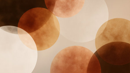 cozy background, overlapping circles and soft lines in warm spicy hues. Generative AIの素材