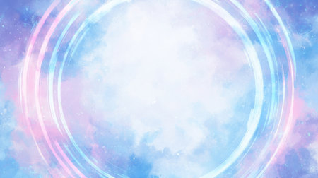 sci-fi portal concept, circular glowing tunnel with overlapping neon layers. Generative AIの素材