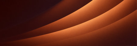 Soft orange paper folds, abstract layered look with warm lighting. Generativeの素材
