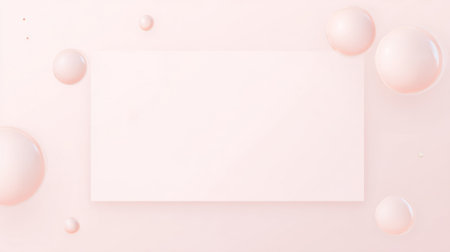 Pink Abstract Spheres and Bubbles Background. Generative AIの素材
