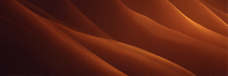 Soft orange paper folds, abstract layered look with warm lighting. Generativeの素材