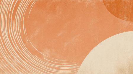 Retro background, muted orange with vintage line and subtle grunge. Generativeの素材