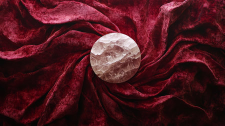 Mystical gemstone embedded in velvet evoking mystery and fantasy. Generative AIの素材