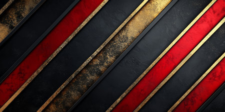 Luxurious Red and Gold Abstract Background Design. Generative AIの素材