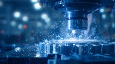 High-Tech Metal Fabrication and Precision Engineering Facility. Generative AIの素材