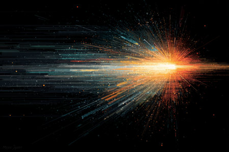 Powerful jet propulsion energy burst, radiant streams. Generative AIの素材