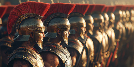 The famous Achaemenid infantry in battle formation.Generative AIの素材