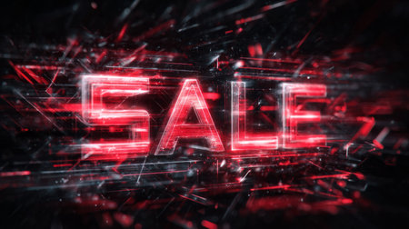 background for sales using red, black and white colors, discounts and promotions for Black Friday. Generative AIの素材
