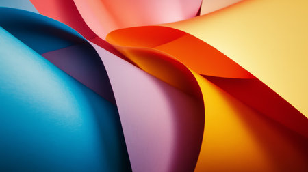 Texture of folded toned paper in minimalist style with bright colors. Generative AIの素材