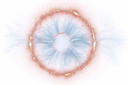 Small luminous plasma orb emits short branching electricの素材