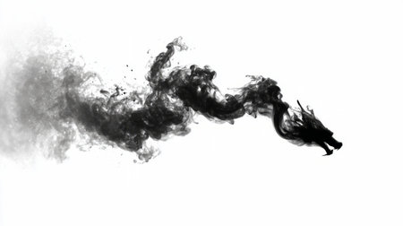 dragon in motion, isolated on white, symbolizing power, mystery, and fantasy.の素材