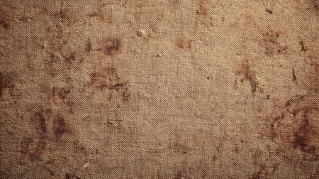 Aged stained burlap fabric texture background. Generative AIの素材