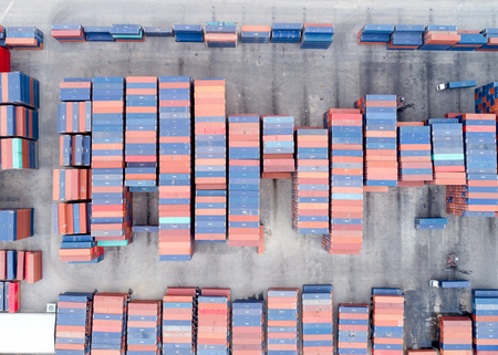 Large container shipping at shipping yard main transportation of cargo container shipping. Shipping...