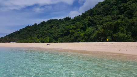 White beach at Boracay Island, Philippines on a sunny afternoon.の写真素材
