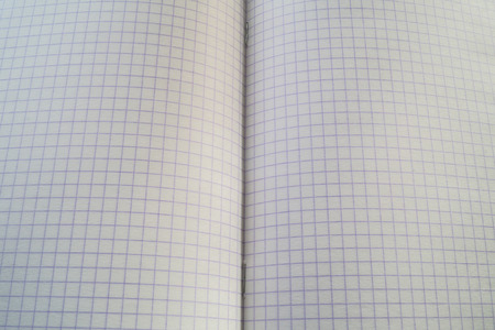 New open notebook in a cage close up