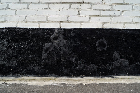 Background texture of a brick wall, grungy horizontal masonryの写真素材