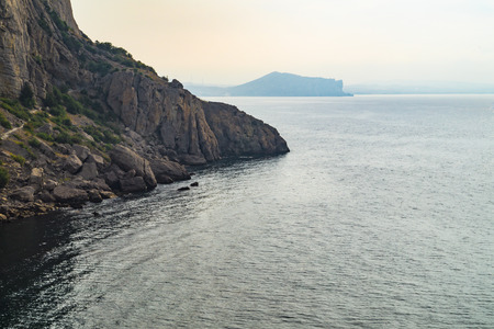 Golitsyn trail passes in the mountains above the sea