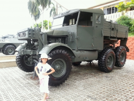 kid with army car
