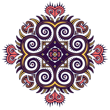 Beautiful mandala. Round ornamental pattern.のイラスト素材