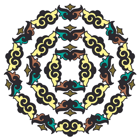 Beautiful mandala. Round ornamental pattern.のイラスト素材