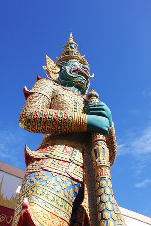 Giant statue temple somewhere in Thailandの写真素材