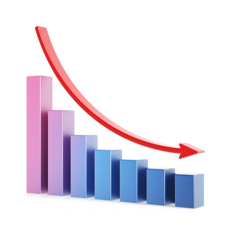 Business chart 3d over white backgroundの写真素材