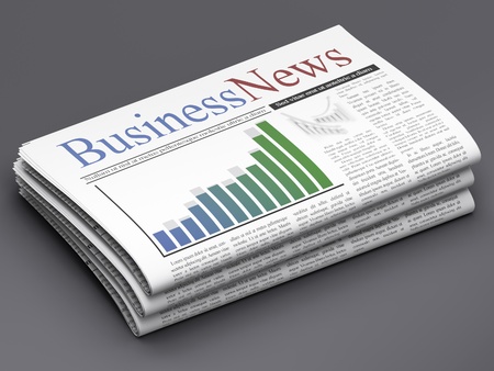 Newspapers on dark backgroundの写真素材