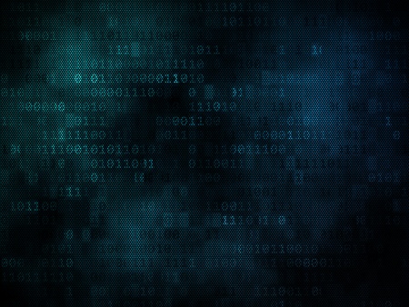 Pixeled binary background on digital screen 3d render
の写真素材