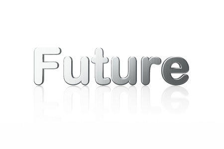 Word Future isolated on white backgroundの写真素材