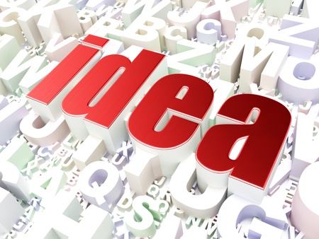 Business concept  Idea on alphabet  background, 3d renderの写真素材