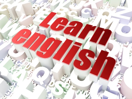 Education concept  Learn English on alphabet  background, 3d renderの写真素材