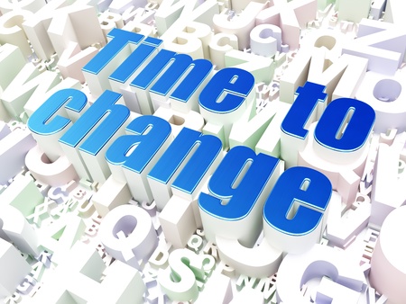 Timeline concept  Time to Change on alphabet  background, 3d renderの写真素材